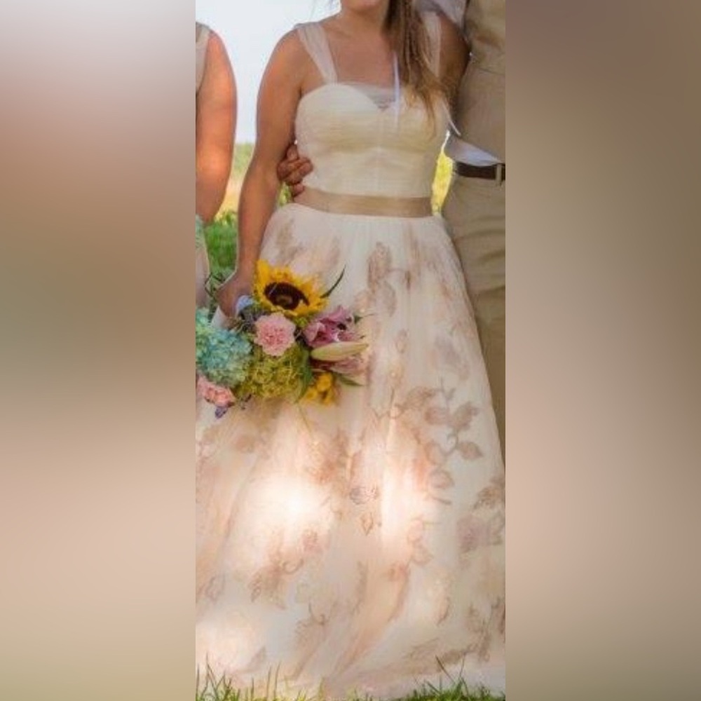 Unique wedding dress. Cwg614 if you want to look up the style